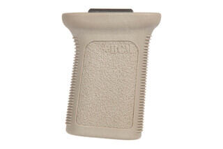 The BCMGunfighter Mod 3 vertical grip in flat dark earth is designed for picatinny rails